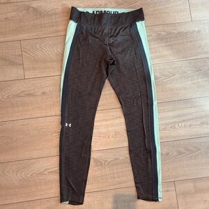 Under Armour Athletic Leggings- Gray/Teal- Womens S